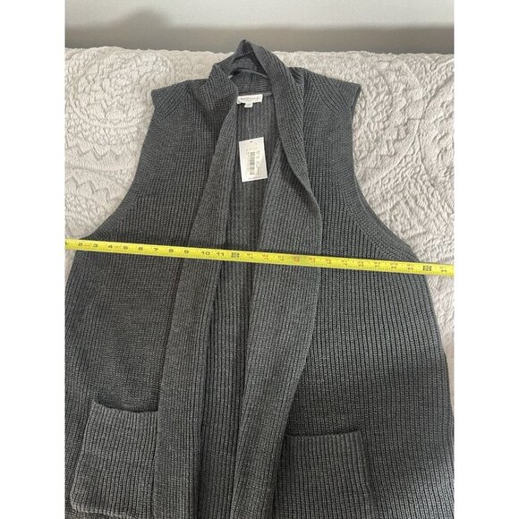 Westbound Grey Long Sleeveless Women's Cardigan with Pockets Size 2X NWT - Picture 6 of 8